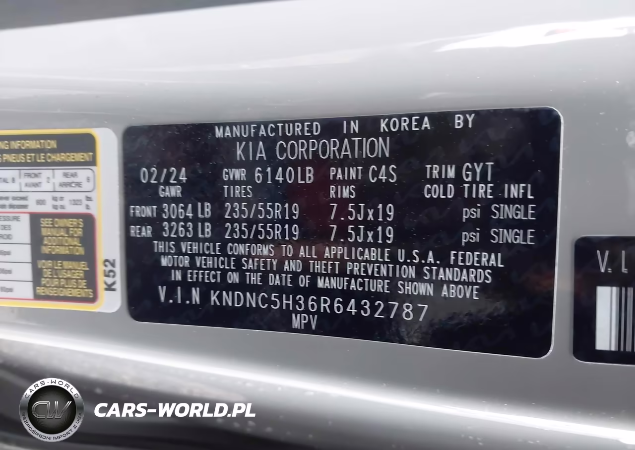 2024 Kia Carnival Mpv Ex VIN:KNDNC5H36R6432787 - 9