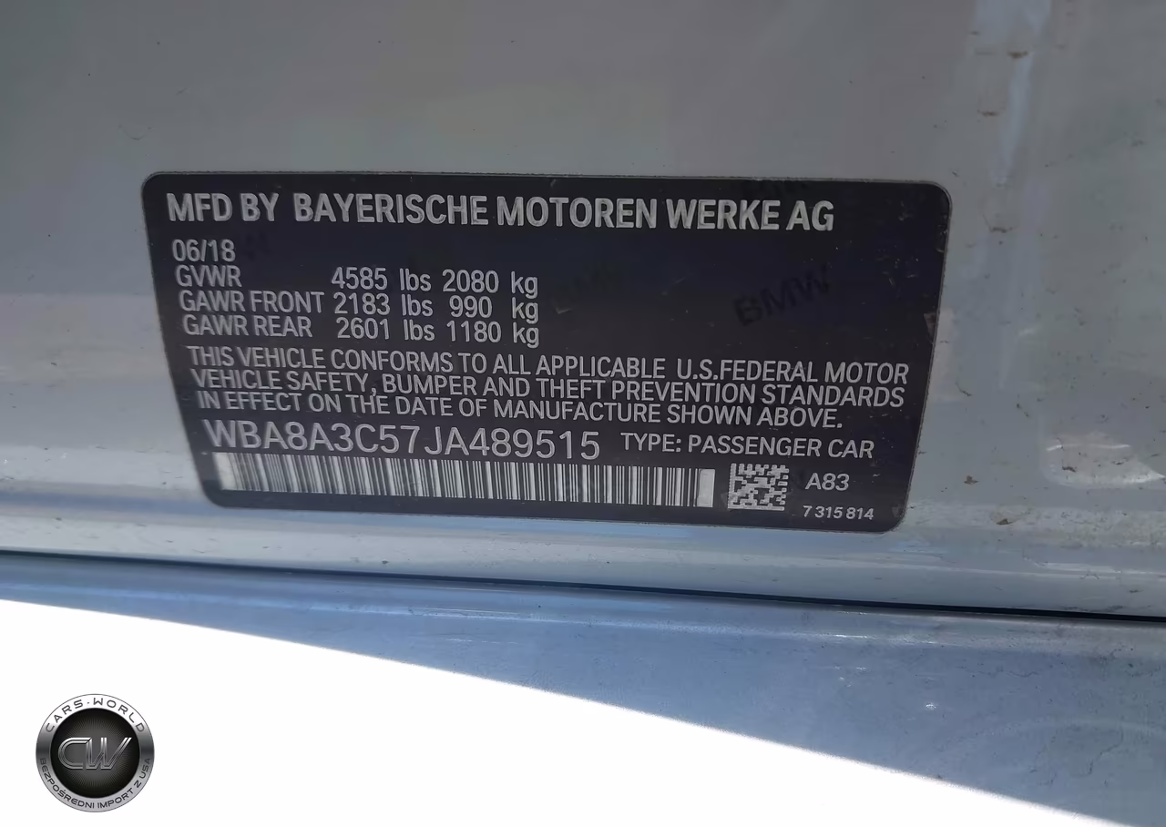 2018 BMW 320I xDrive VIN:WBA8A3C57JA489515 - 9