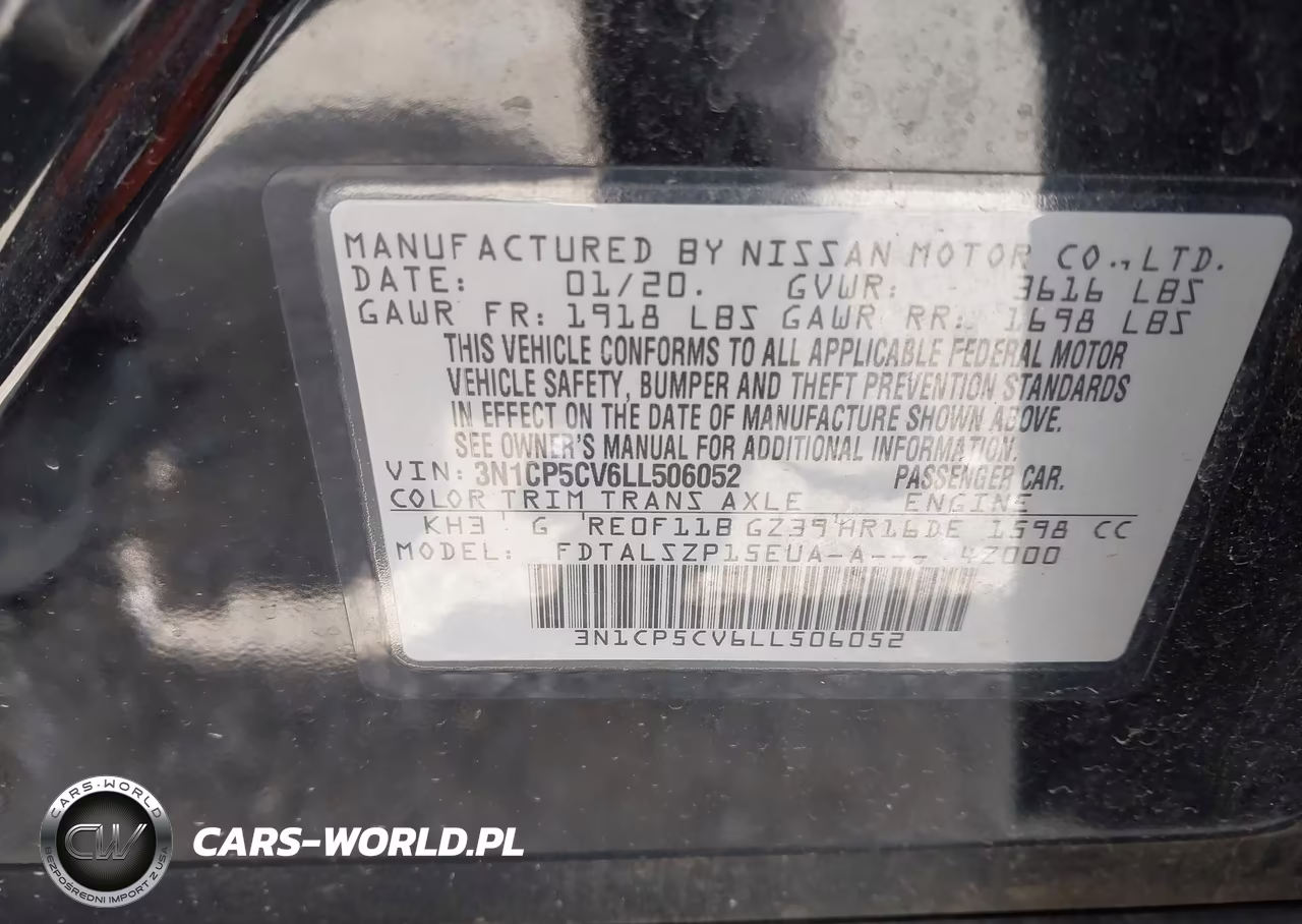 2020 Nissan Kicks Sv Xtronic Cvt VIN:3N1CP5CV6LL506052 - 9