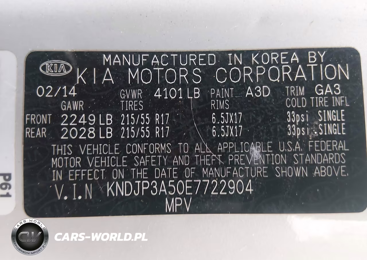 2014 Kia Soul + VIN:KNDJP3A50E7722904 - 9