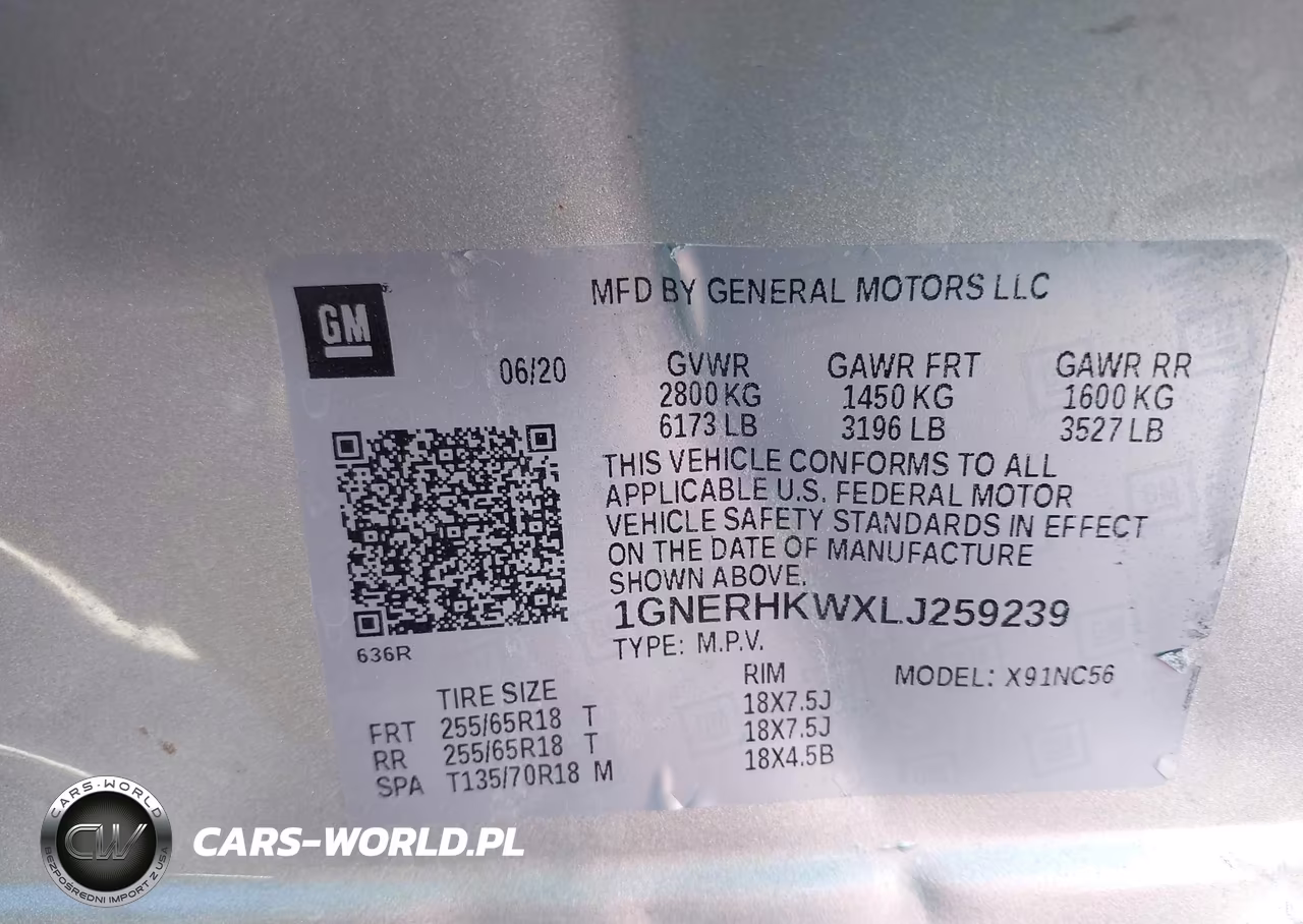2020 Chevrolet Traverse Fwd Lt Leather VIN:1GNERHKWXLJ259239 - 9