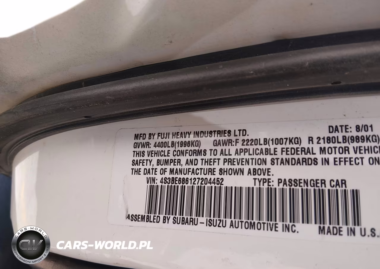 2002 Subaru Outback Limited VIN:4S3BE686127204452 - 9