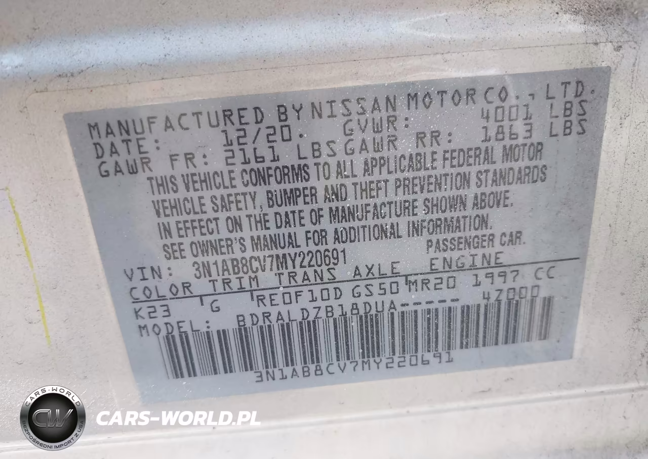 2021 Nissan Sentra Sv Xtronic Cvt VIN:3N1AB8CV7MY220691 - 9