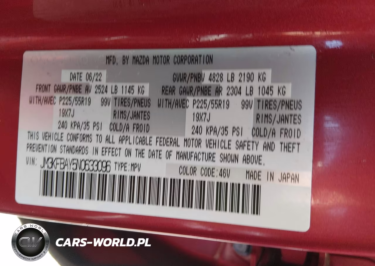 2022 Mazda Cx-5 2.5 Turbo VIN:JM3KFBAY5N0633096 - 9