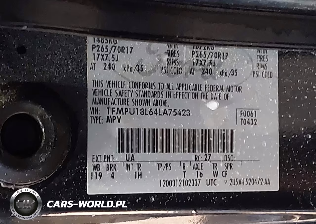 2004 Ford Expedition Eddie Bauer VIN:1FMPU18L64LA75423 - 9
