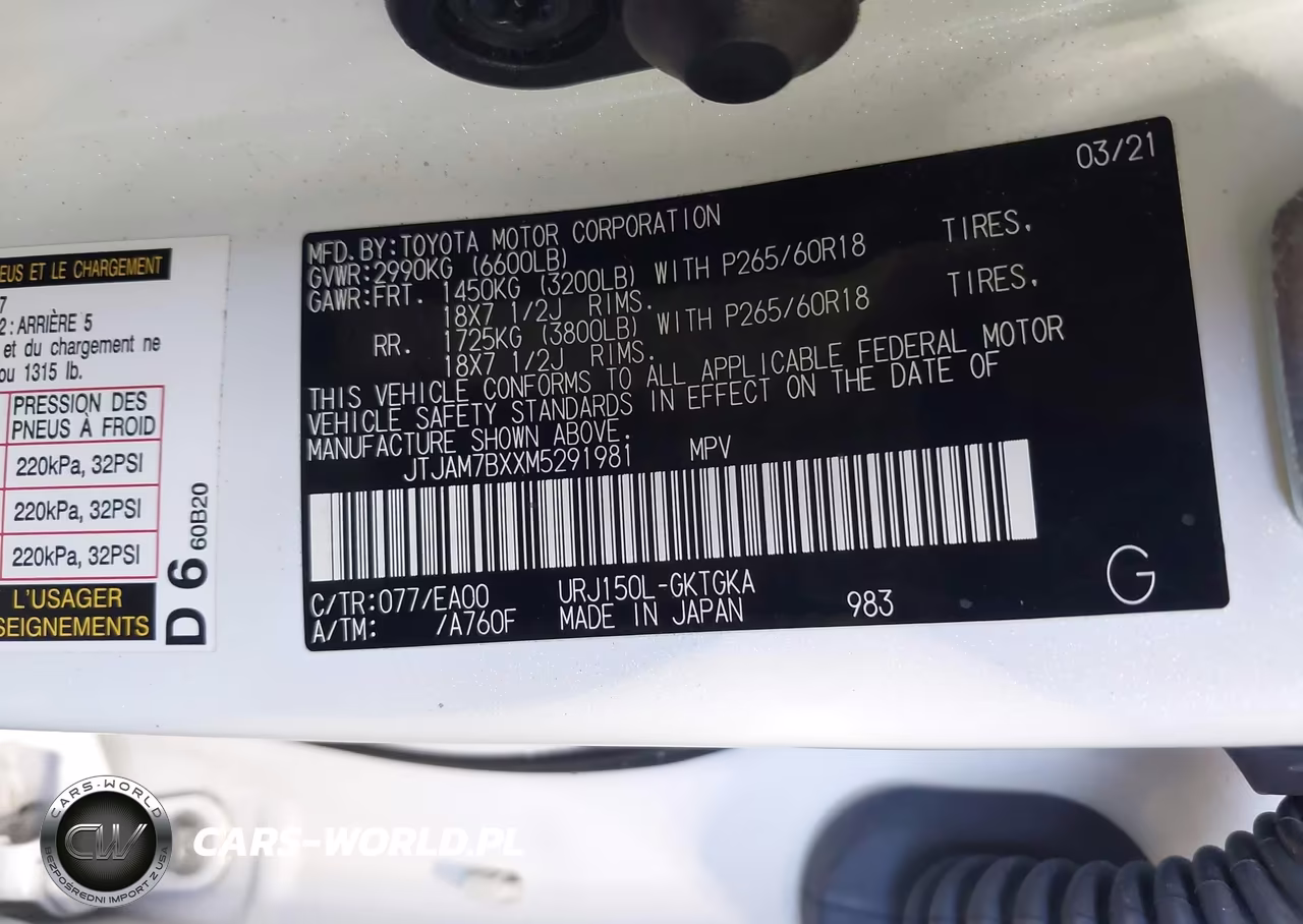 2021 Lexus Gx Gx 460 Premium VIN:JTJAM7BXXM5291981 - 9