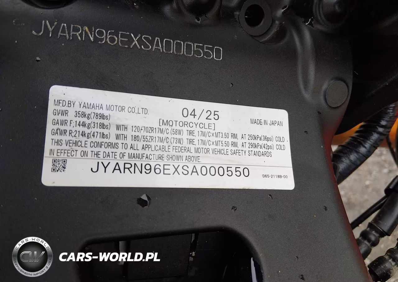 2025 Yamaha Mtm890 VIN:JYARN96EXSA000550 - 10