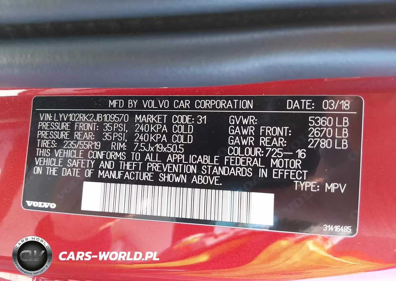 2018 Volvo Xc60 T5 Momentum VIN:LYV102RK2JB109570 - 9