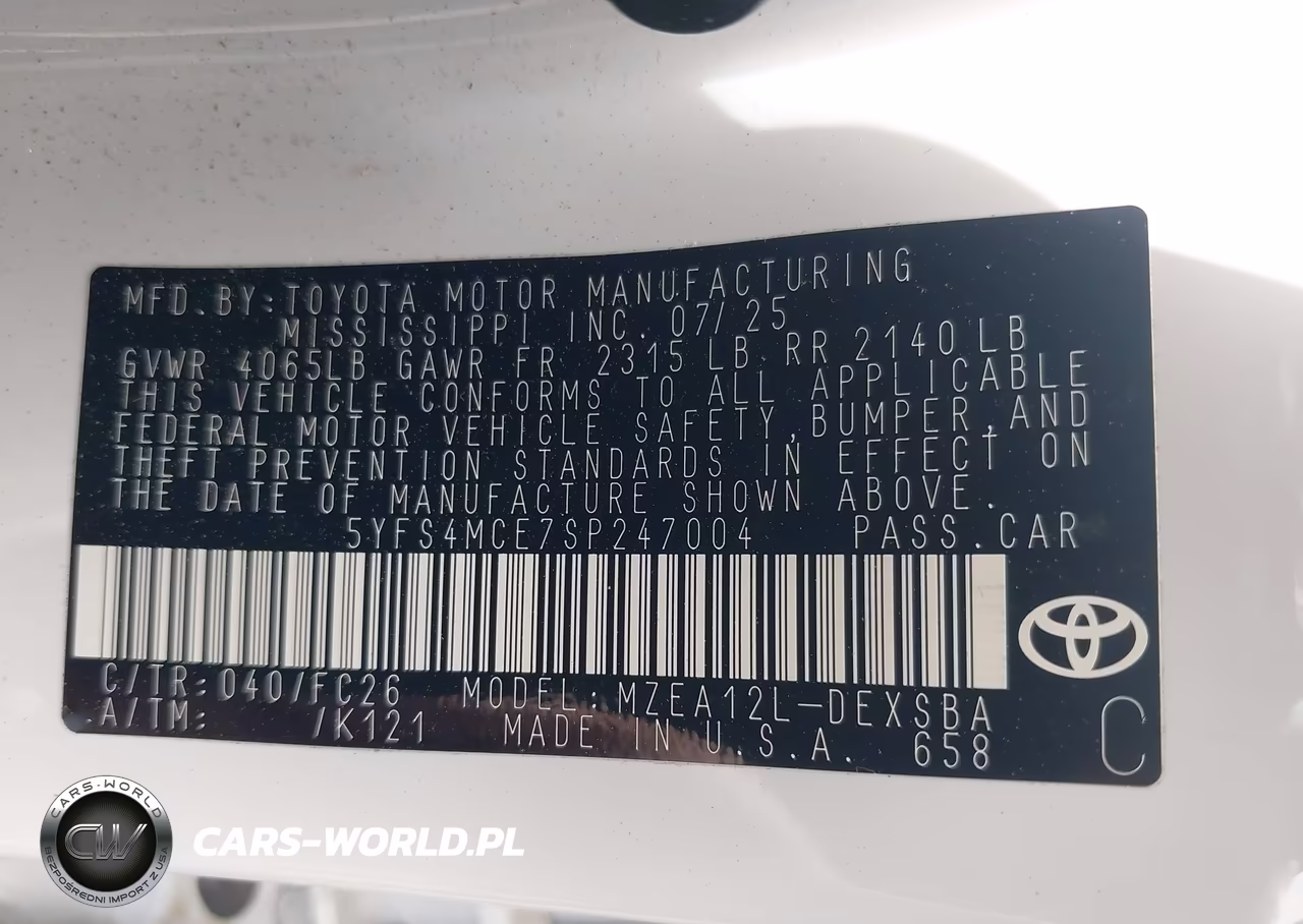2025 Toyota Corolla Se VIN:5YFS4MCE7SP247004 - 9