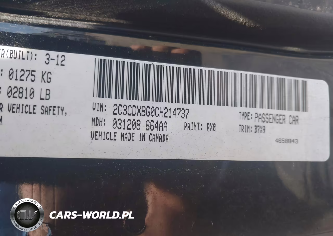 2012 Dodge Charger Se VIN:2C3CDXBG0CH214737 - 9