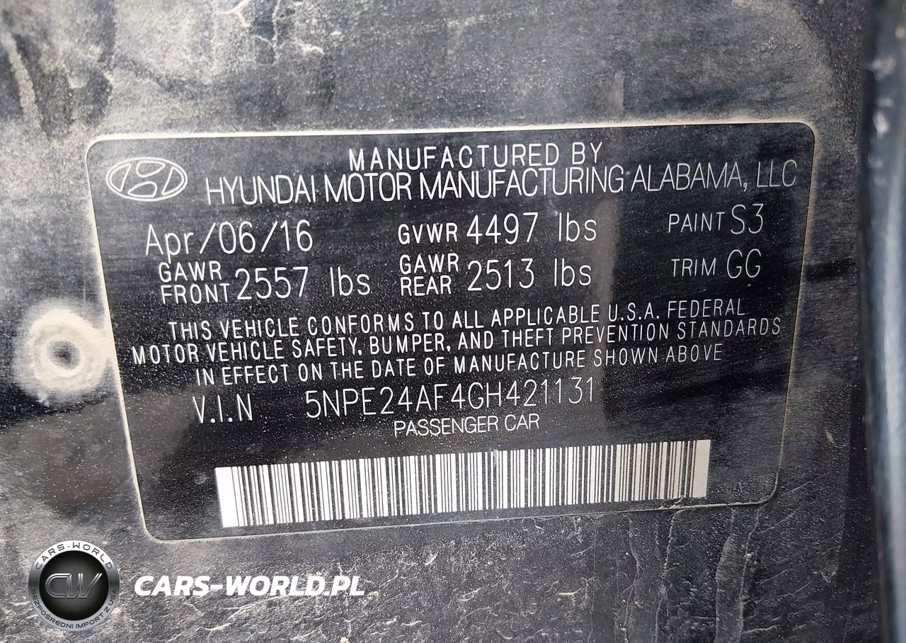2016 Hyundai Sonata Se VIN:5NPE24AF4GH421131 - 9