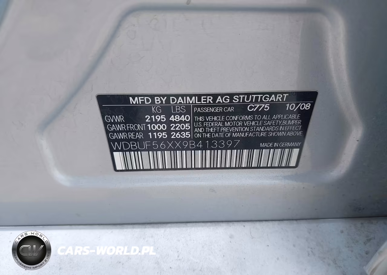 2009 Mercedes-Benz E 350 VIN:WDBUF56XX9B413397 - 9