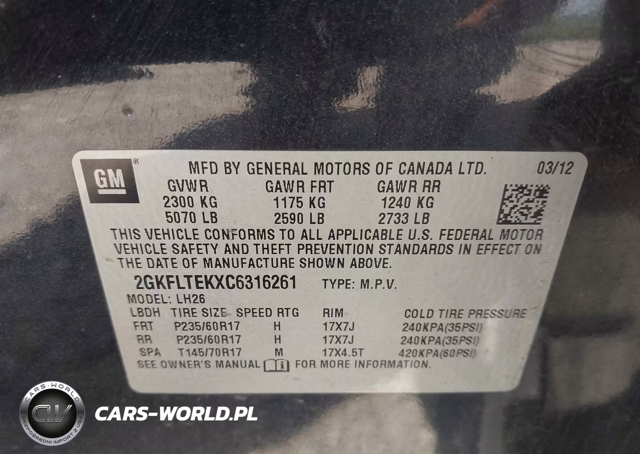 2012 GMC Terrain Sle-2 VIN:2GKFLTEKXC6316261 - 9