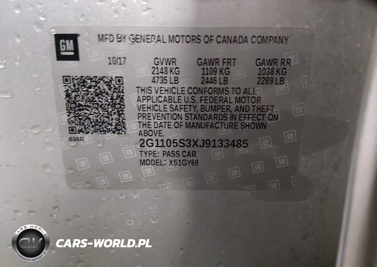 2018 Chevrolet Impala 1Lt VIN:2G1105S3XJ9133485 - 9