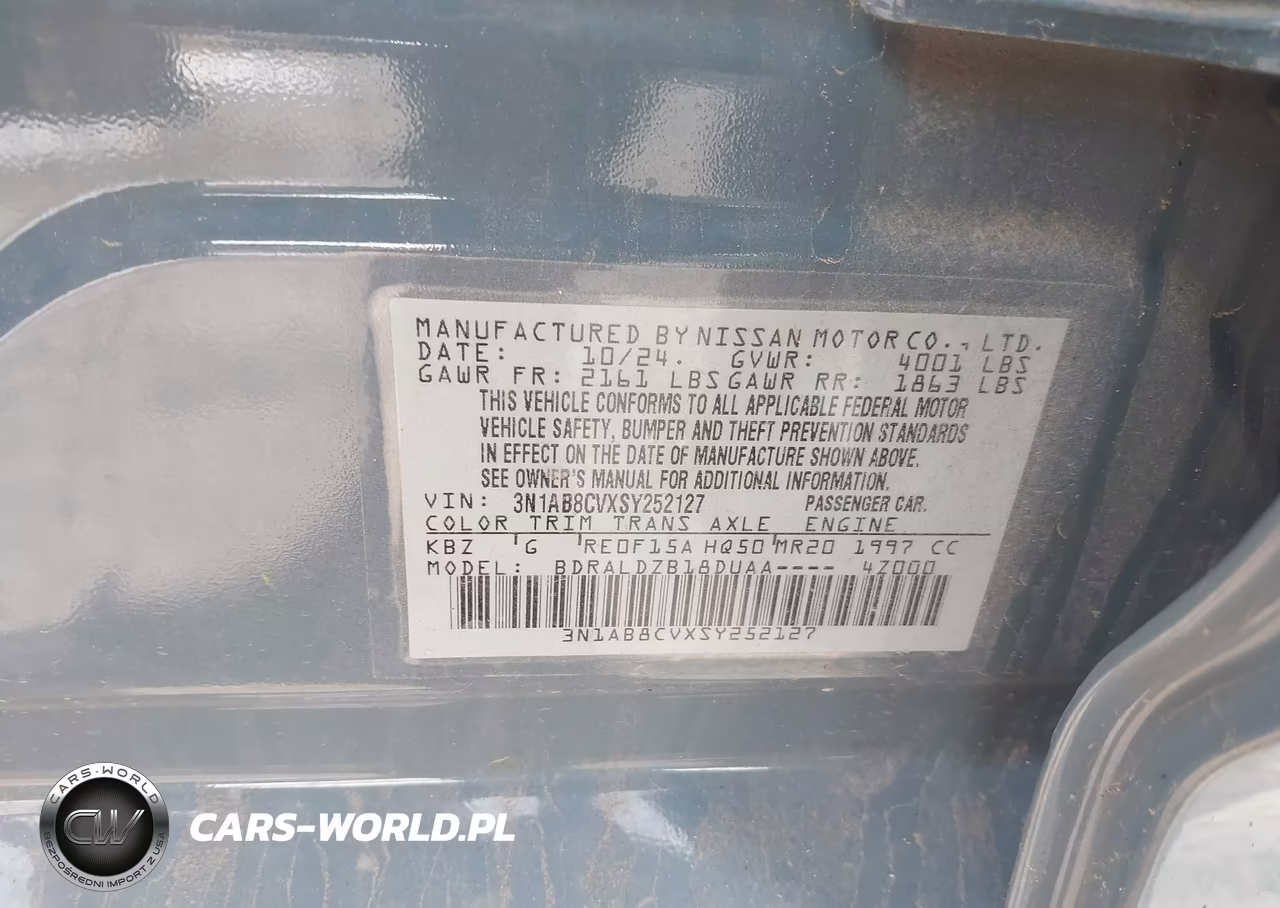 2025 Nissan Sentra Sv VIN:3N1AB8CVXSY252127 - 9