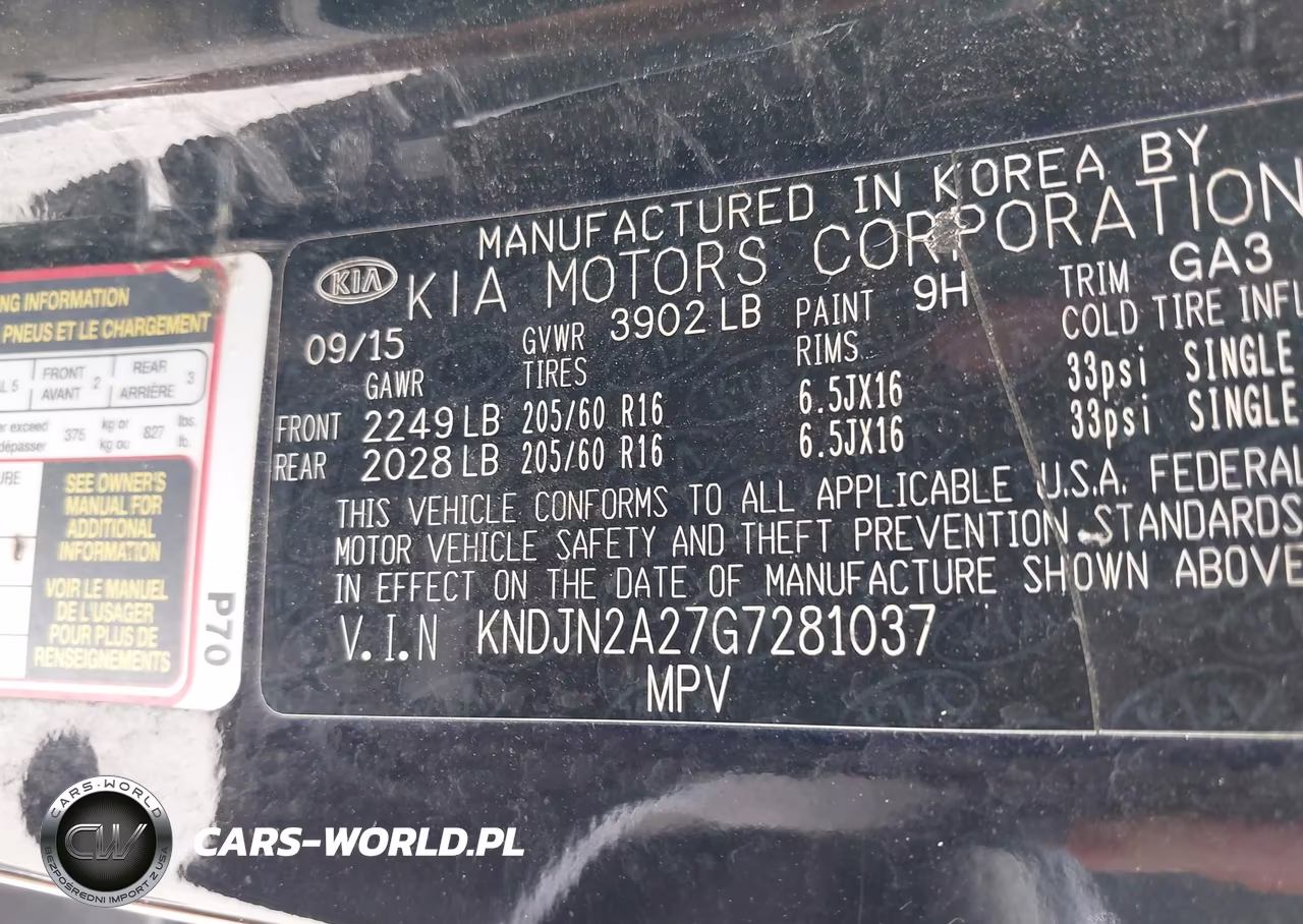 2016 Kia Soul VIN:KNDJN2A27G7281037 - 9