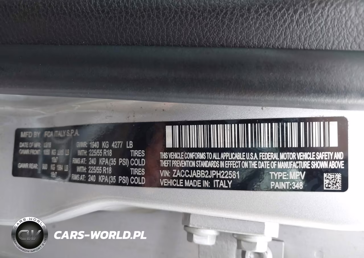 2018 Jeep Renegade Altitude Fwd VIN:ZACCJABB2JPH22581 - 9