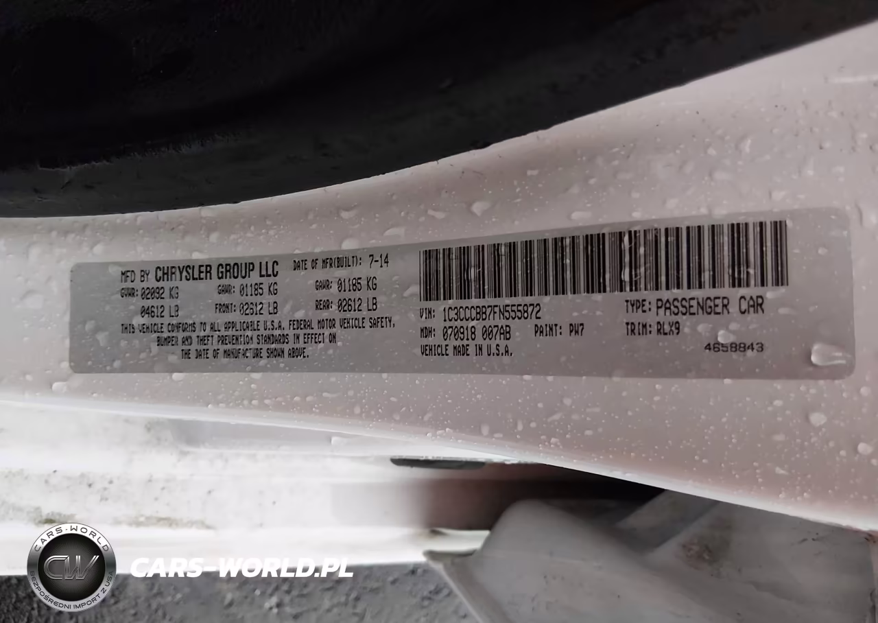2015 Chrysler 200 S VIN:1C3CCCBB7FN555872 - 9