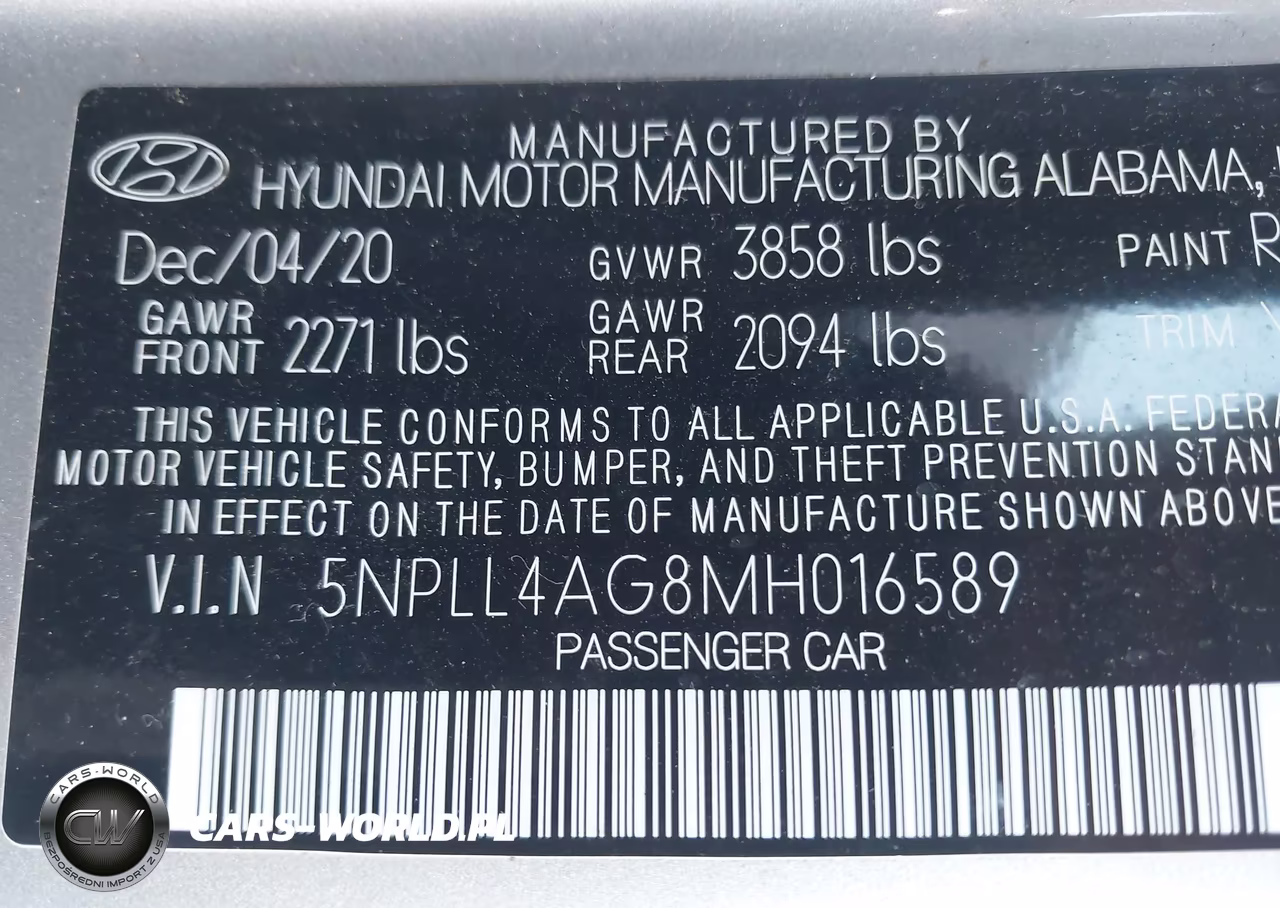 2021 Hyundai Elantra Se VIN:5NPLL4AG8MH016589 - 9