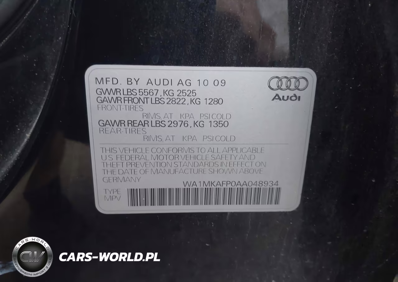 2010 Audi Q5 3.2 Premium VIN:WA1MKAFP0AA048934 - 9