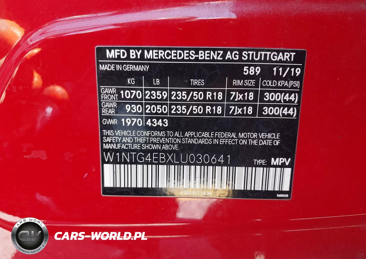 2020 Mercedes-Benz Gla 250 VIN:W1NTG4EBXLU030641 - 9