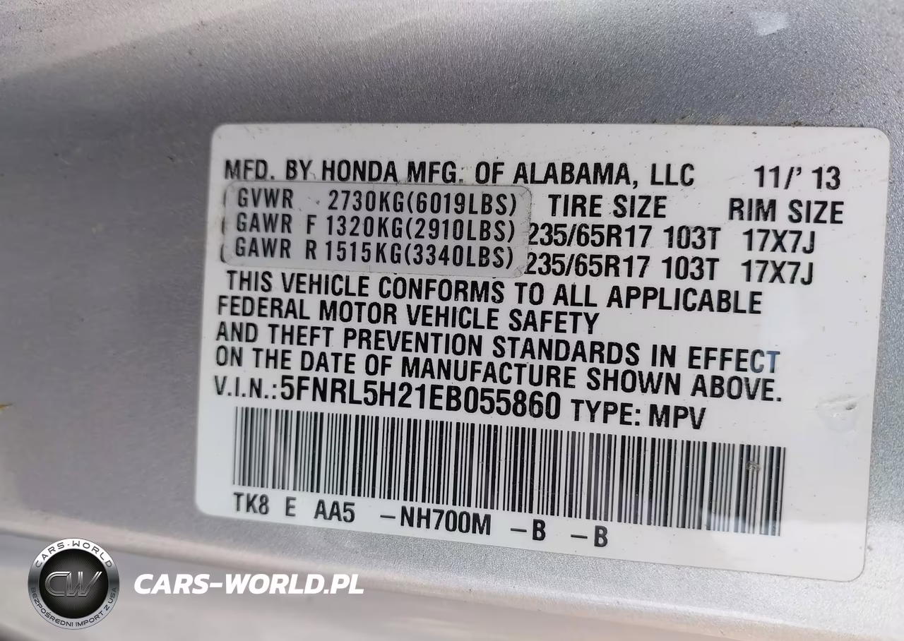 2014 Honda Odyssey Lx VIN:5FNRL5H21EB055860 - 9