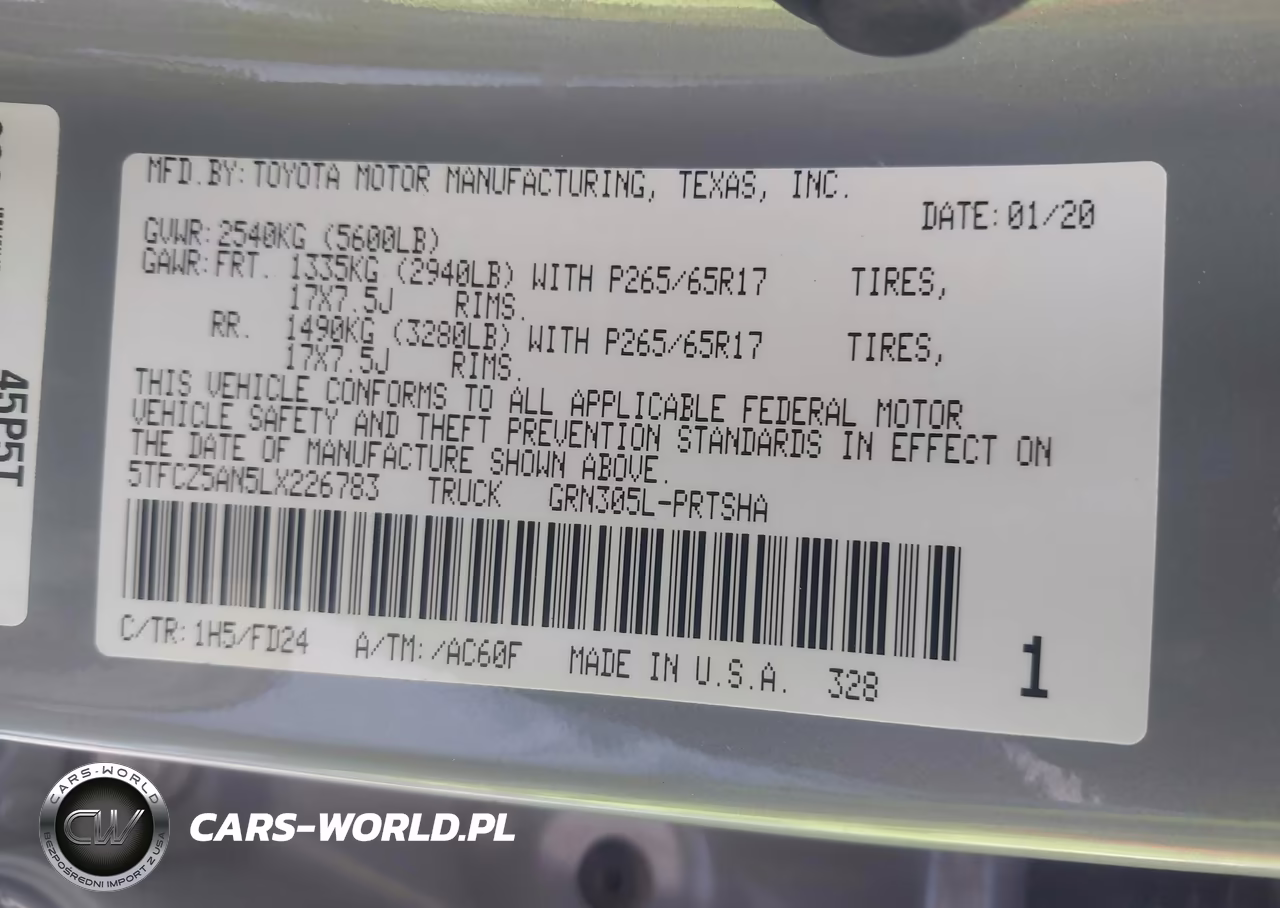 2020 Toyota Tacoma Trd Sport VIN:5TFCZ5AN5LX226783 - 9