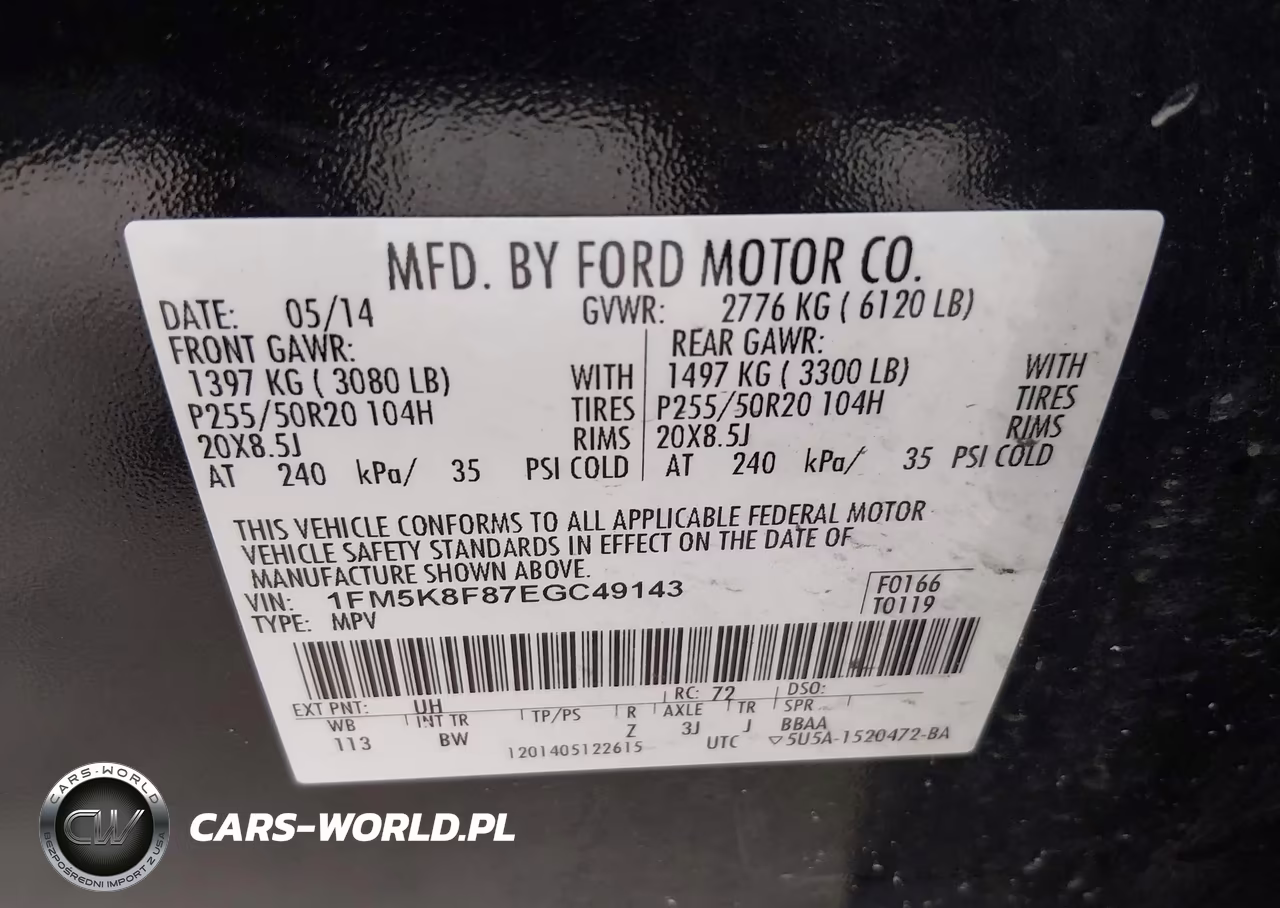 2014 Ford Explorer Limited VIN:1FM5K8F87EGC49143 - 9