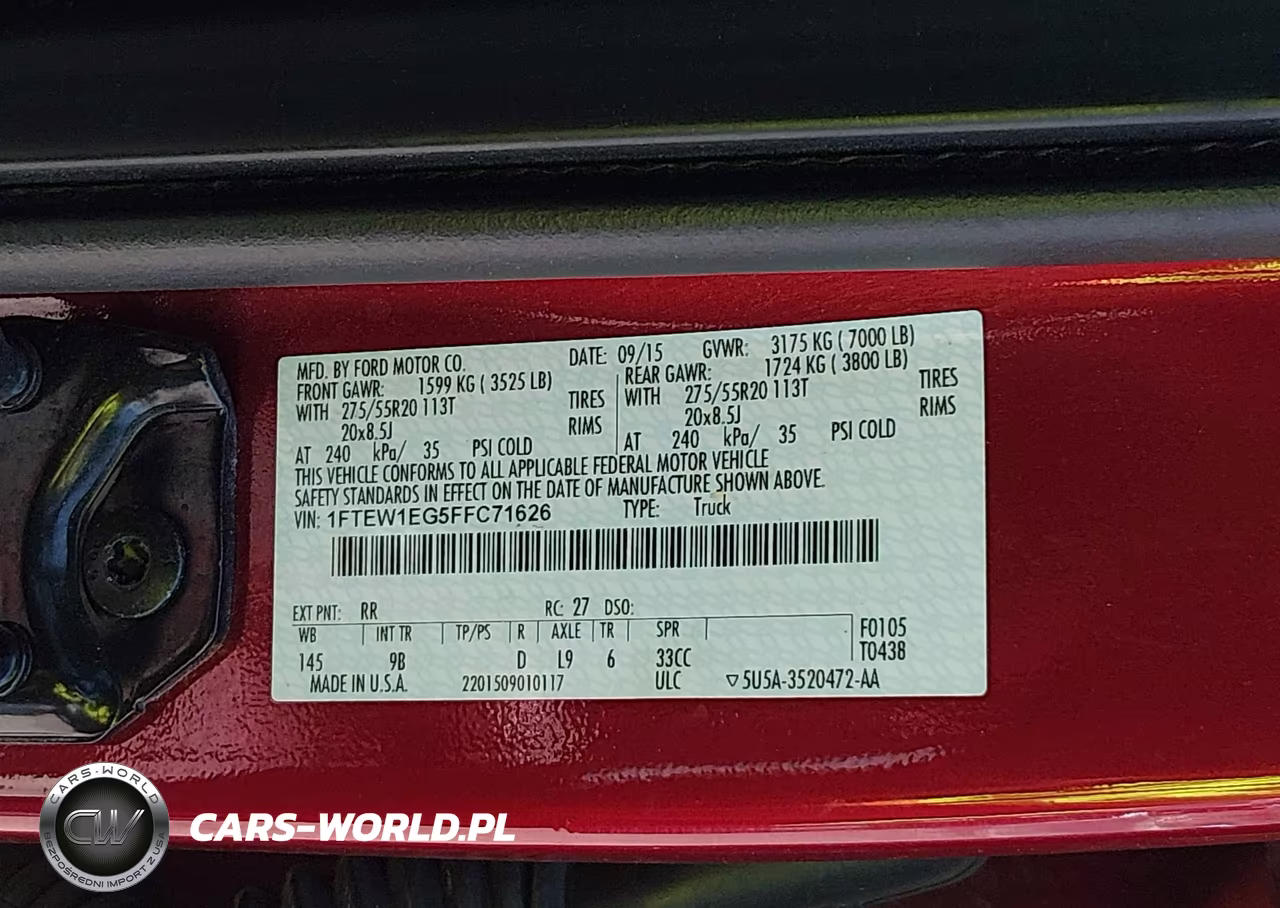 2015 Ford F-150 Platinum VIN:1FTEW1EG5FFC71626 - 9