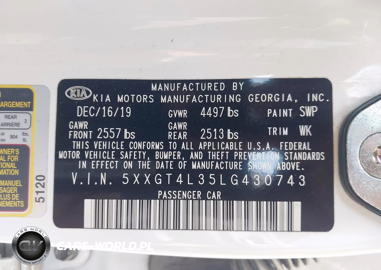 2020 Kia Optima Lx VIN:5XXGT4L35LG430743 - 9