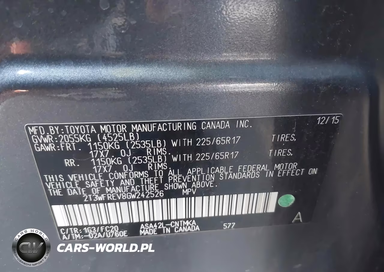 2016 Toyota Rav4 Xle VIN:2T3WFREV8GW242526 - 9