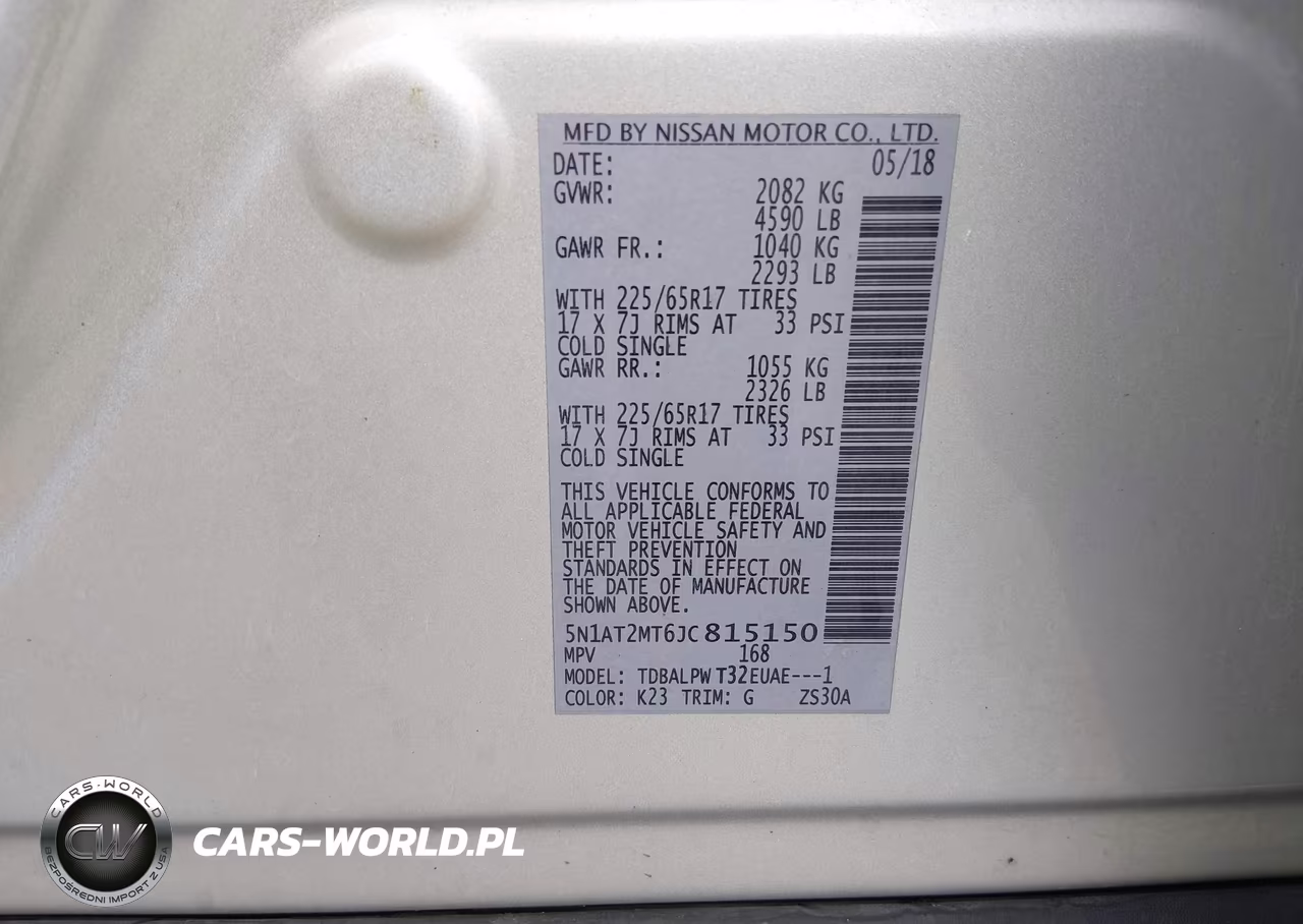 2018 Nissan Rogue S VIN:5N1AT2MT6JC815150 - 9