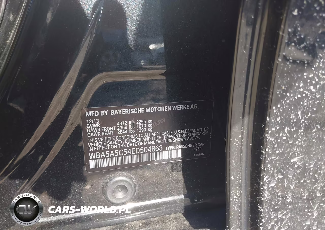 2014 BMW 528I VIN:WBA5A5C54ED504863 - 9