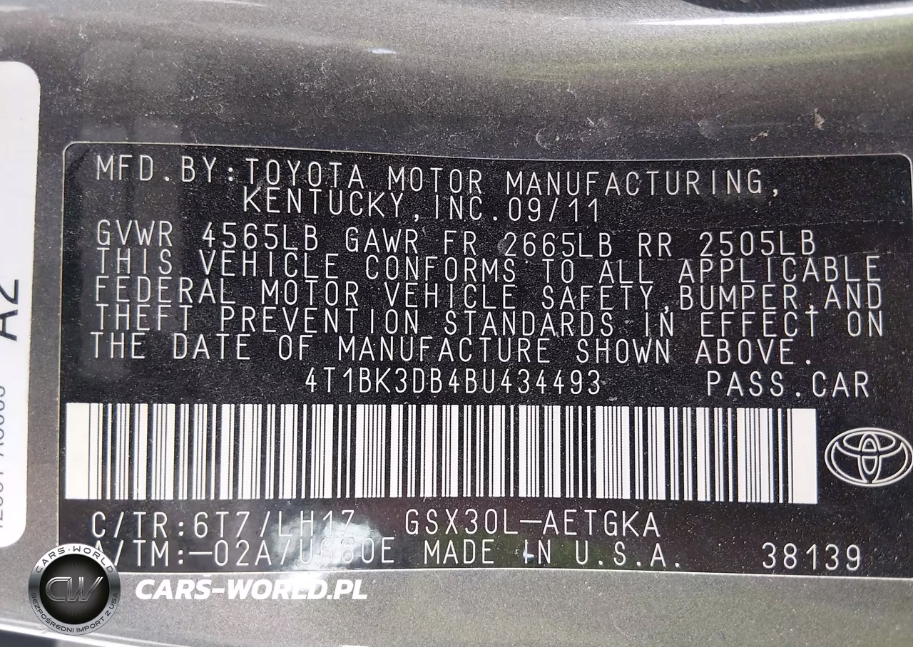 2011 Toyota Avalon VIN:4T1BK3DB4BU434493 - 9