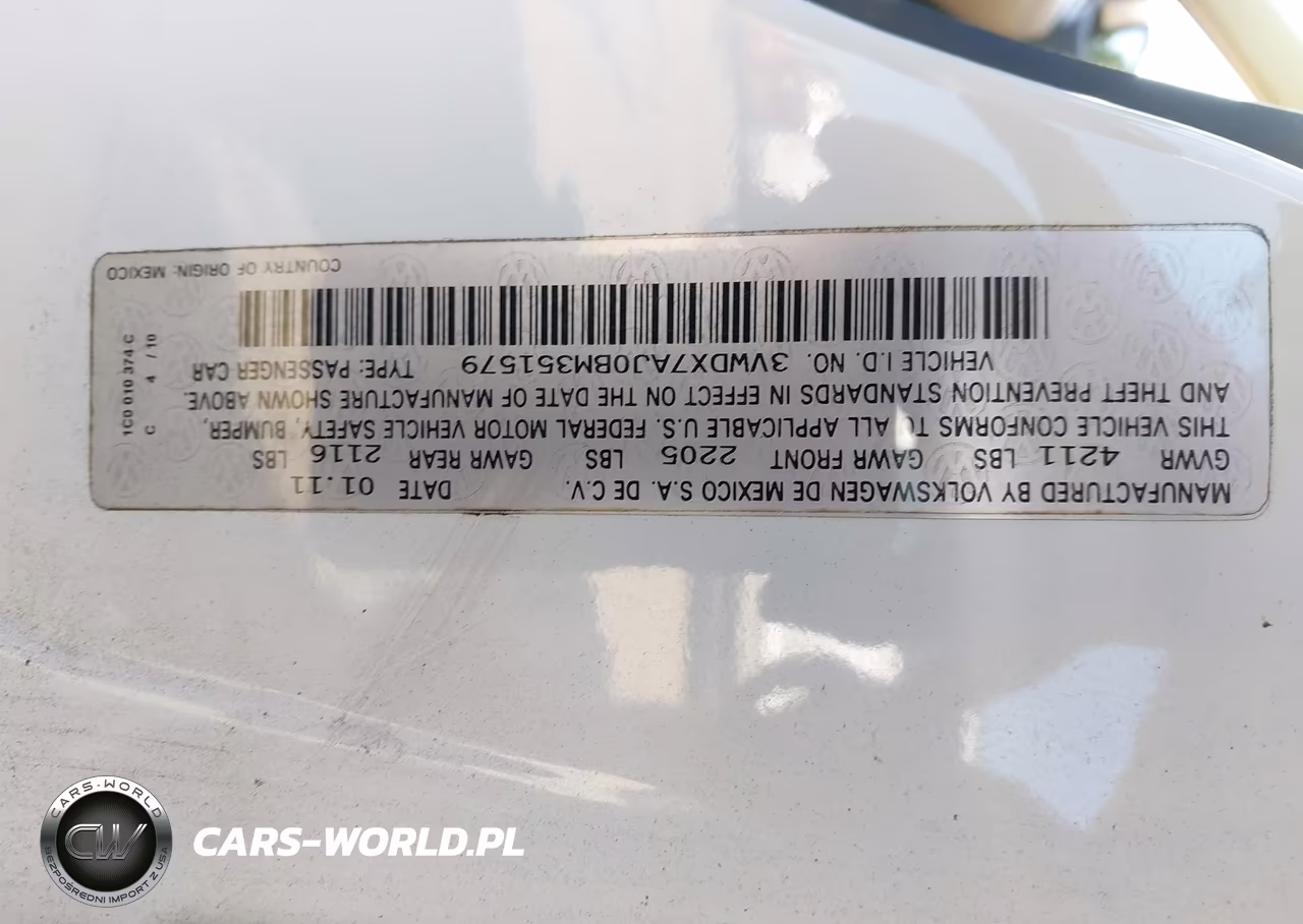 2011 Volkswagen Jetta 2.5L Se VIN:3VWDX7AJ0BM351579 - 9