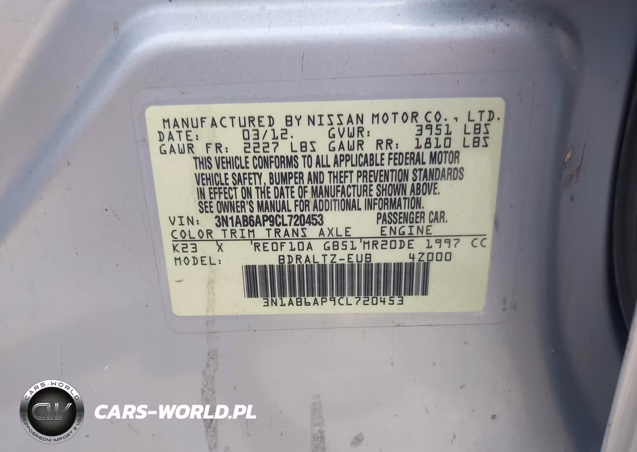 2012 Nissan Sentra 2.0 Sr VIN:3N1AB6AP9CL720453 - 9