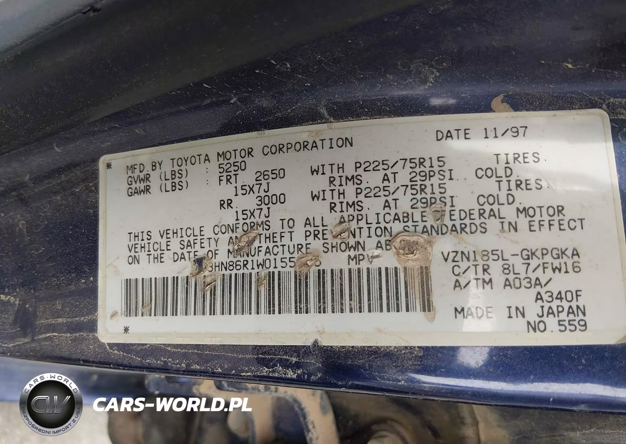 1998 Toyota 4Runner Sr5 V6 VIN:JT3HN86R1W0155565 - 9
