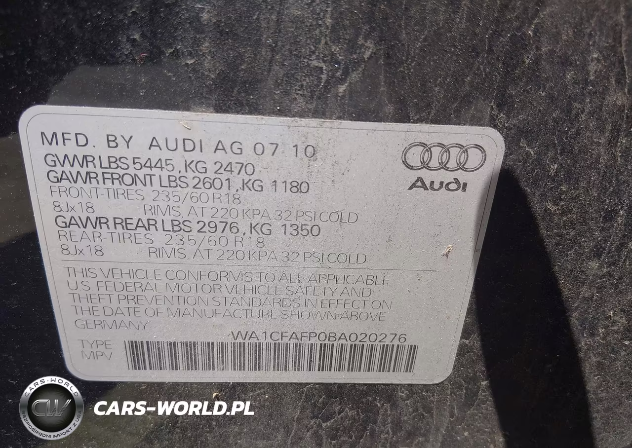 2011 Audi Q5 2.0T Premium VIN:WA1CFAFP0BA020276 - 9