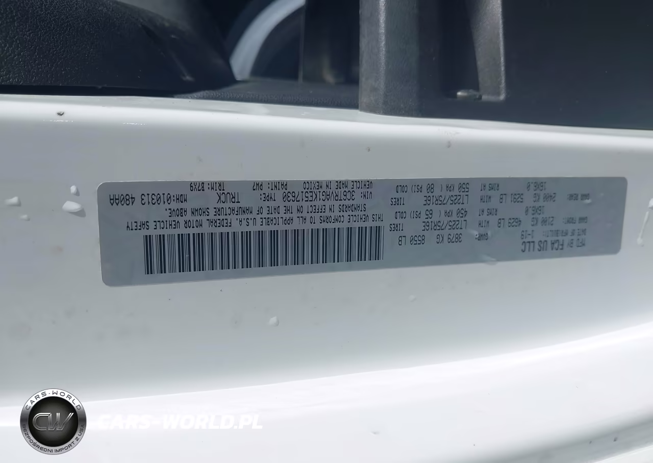 2019 Ram Promaster 1500 Low Roof 136 Wb VIN:3C6TRVAG1KE517630 - 9