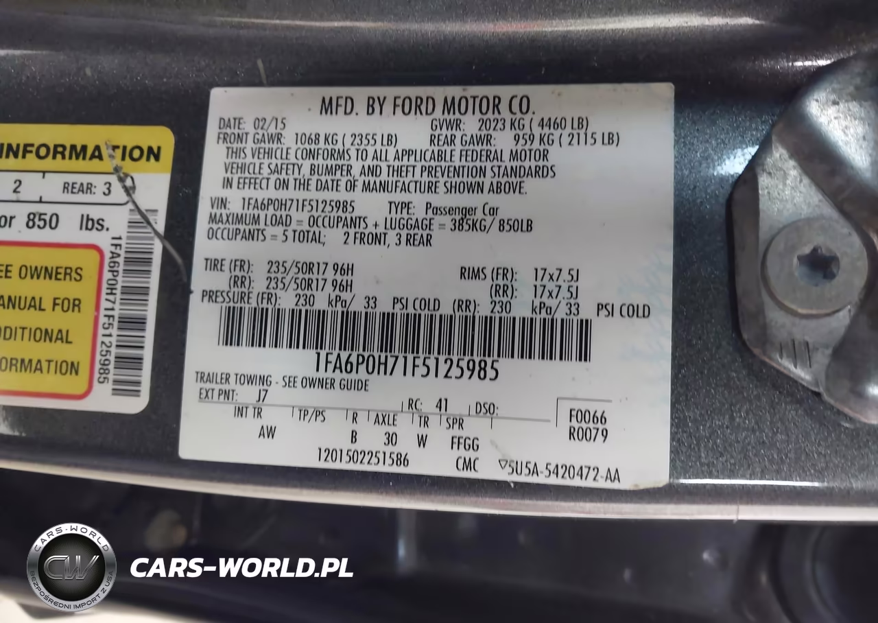 2015 Ford Fusion Se VIN:1FA6P0H71F5125985 - 9