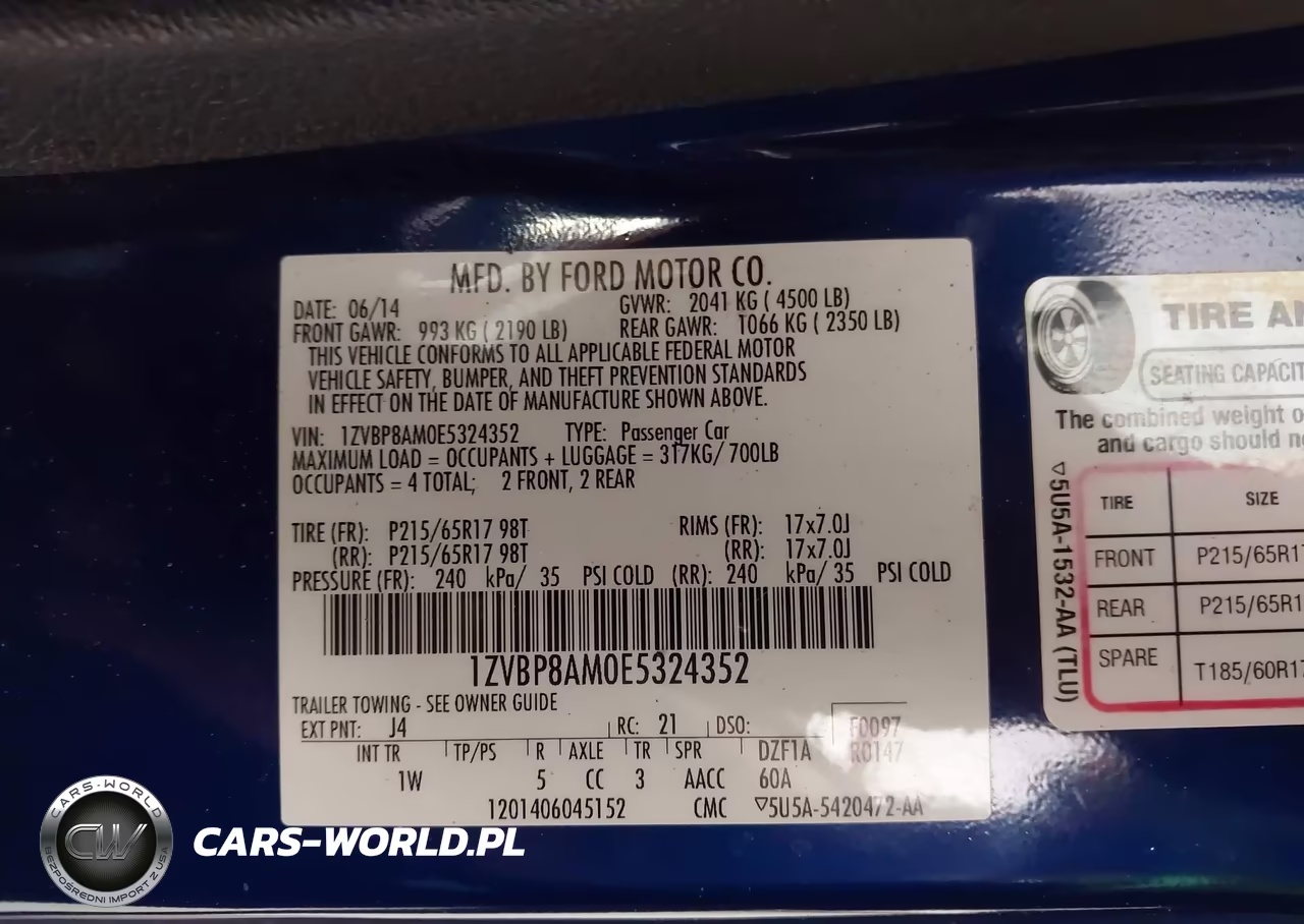2014 Ford Mustang V6 VIN:1ZVBP8AM0E5324352 - 9