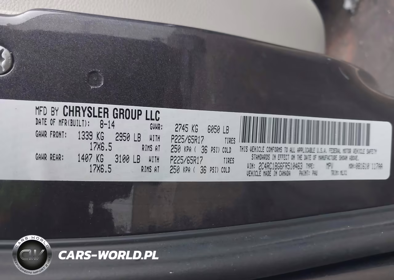 2015 Chrysler Town & Country Touring VIN:2C4RC1BG6FR510463 - 9
