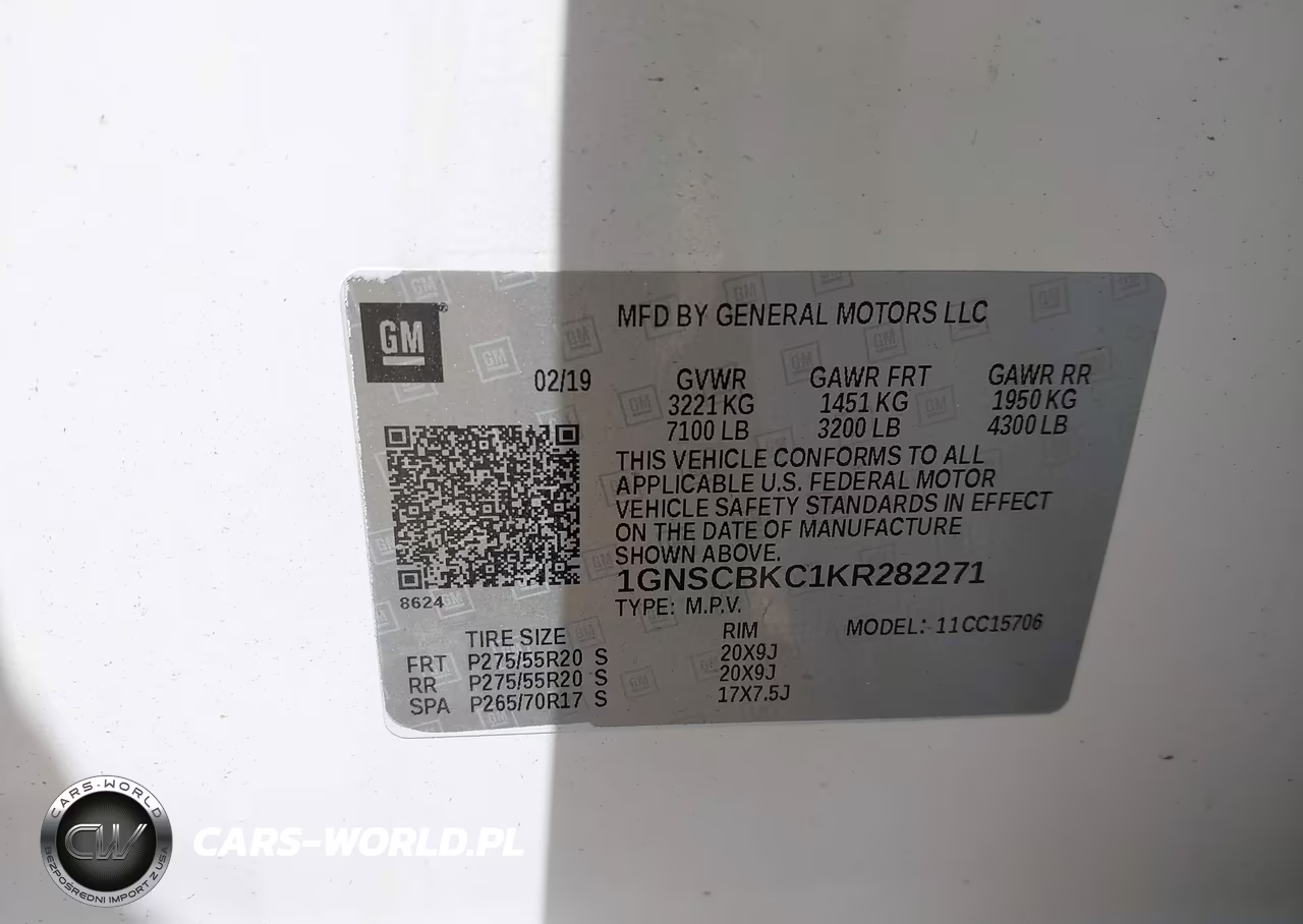2019 Chevrolet Tahoe Lt VIN:1GNSCBKC1KR282271 - 9