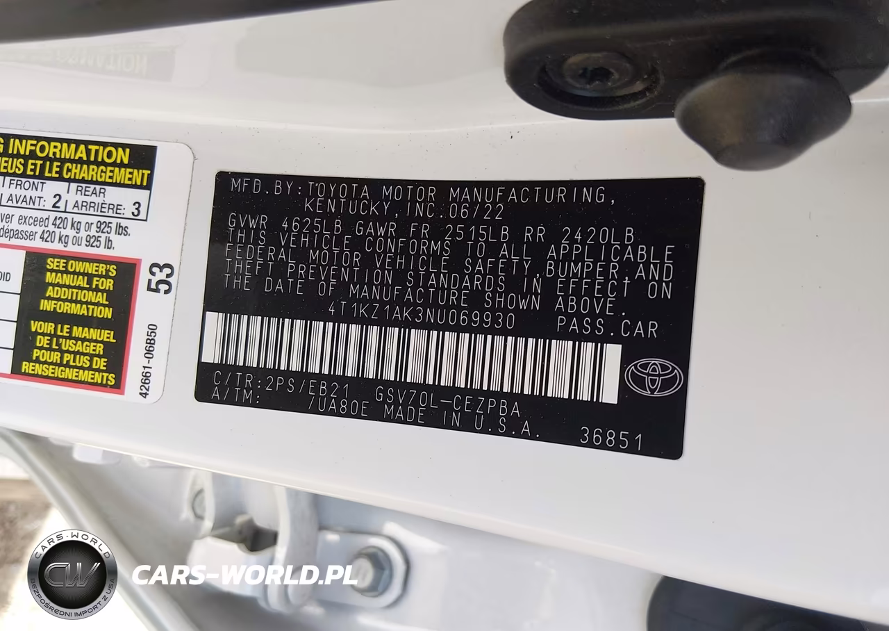 2022 Toyota Camry Trd VIN:4T1KZ1AK3NU069930 - 9