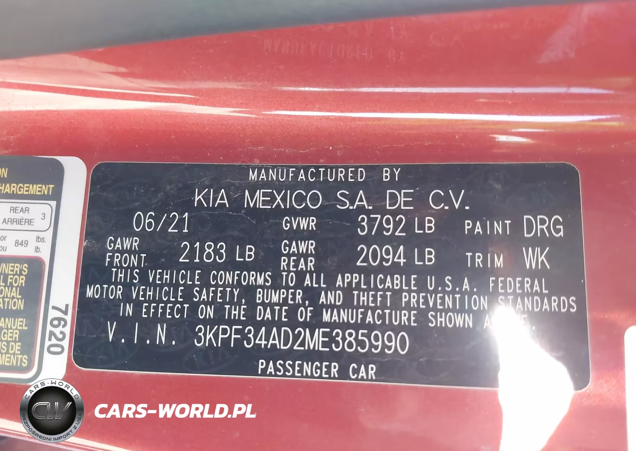 2021 Kia Forte Gt-Line VIN:3KPF34AD2ME385990 - 9