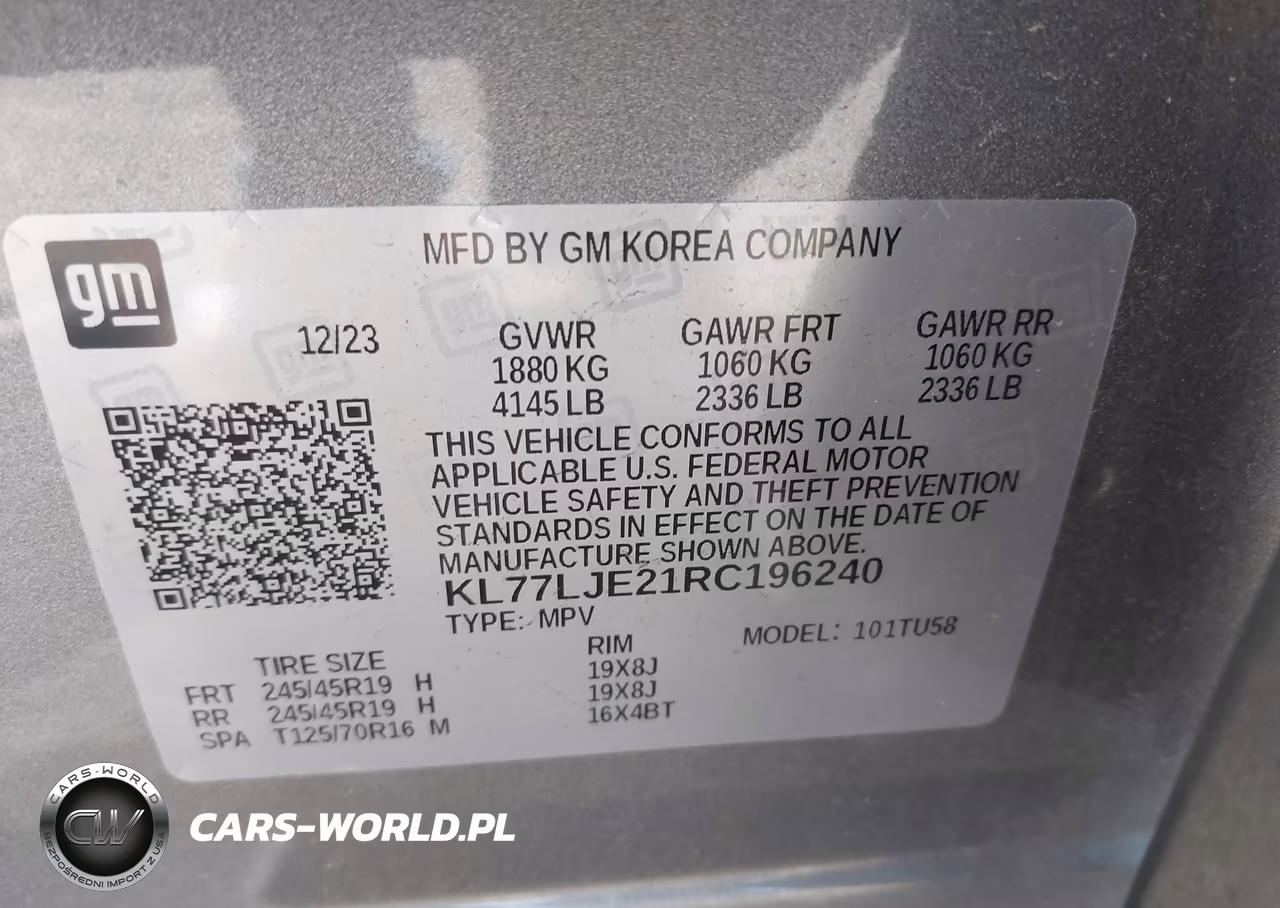 2024 Chevrolet Trax Fwd 2Rs VIN:KL77LJE21RC196240 - 9
