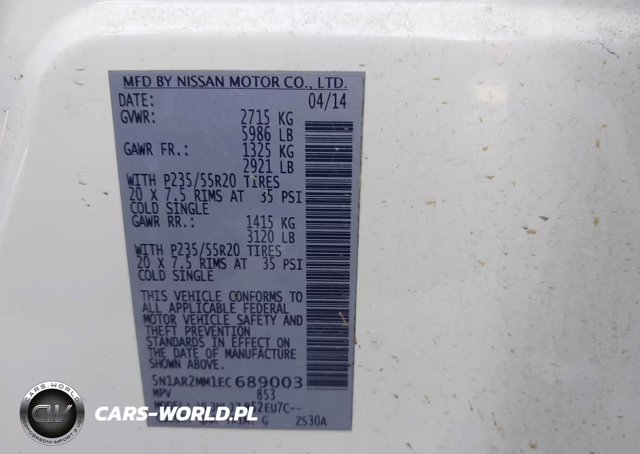 2014 Nissan Pathfinder VIN:5N1AR2MM1EC689003 - 9