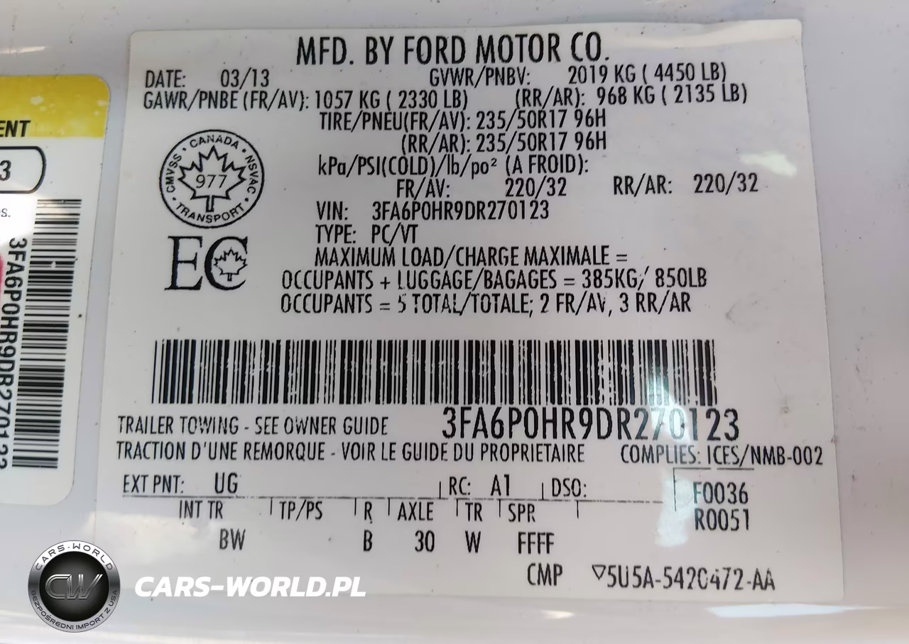2013 Ford Fusion Se VIN:3FA6P0HR9DR270123 - 9