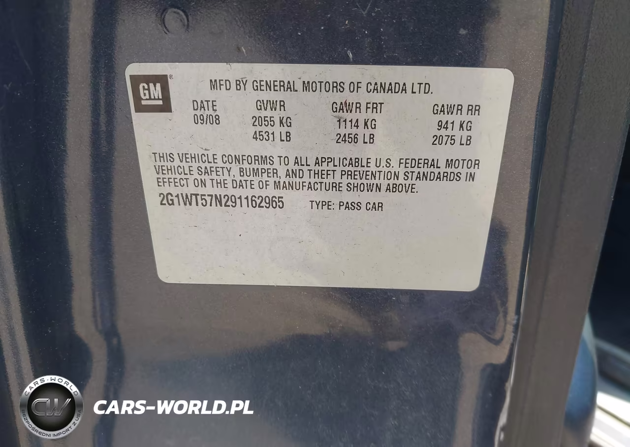 2009 Chevrolet Impala Lt VIN:2G1WT57N291162965 - 9