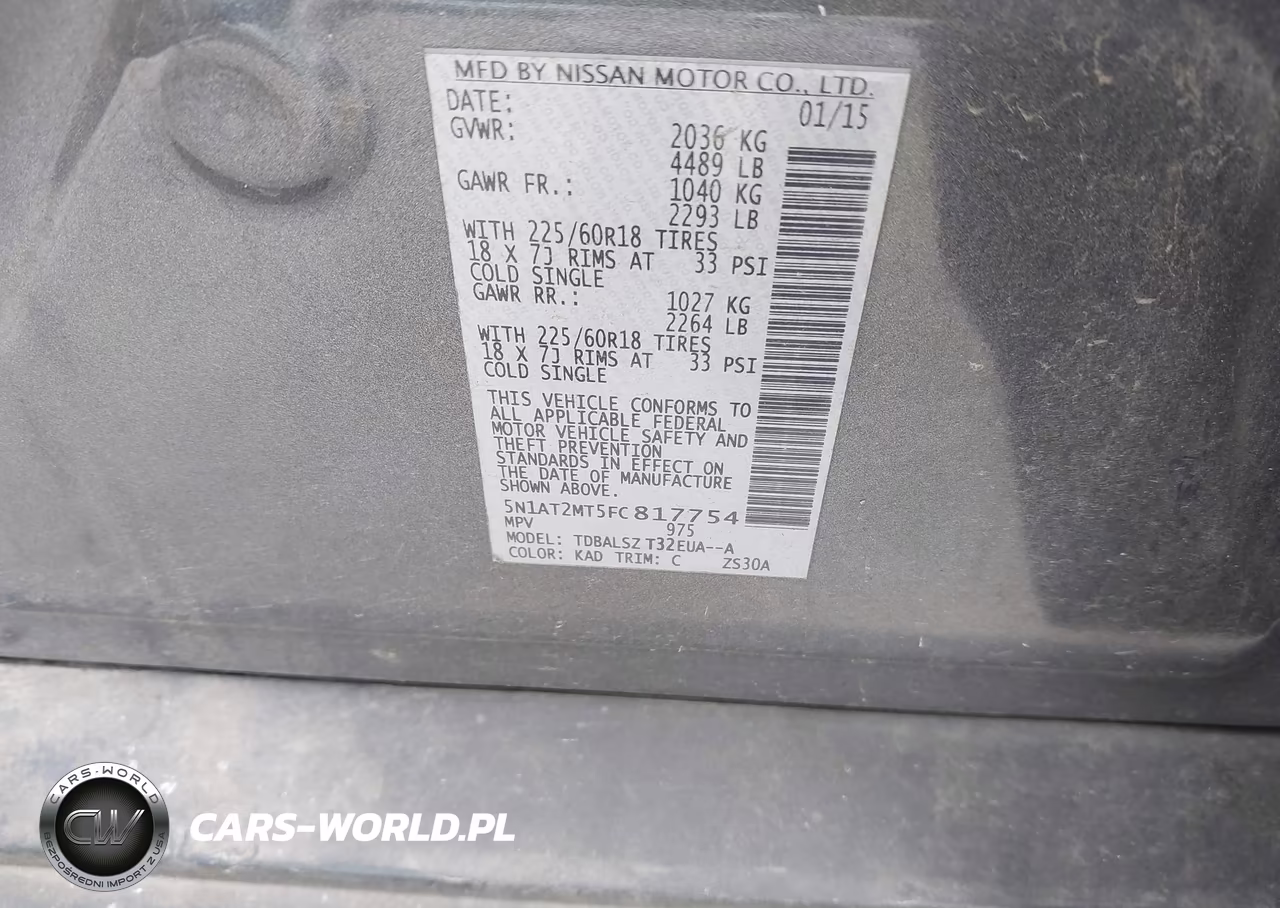 2015 Nissan Rogue S-Sl-Sv VIN:5N1AT2MT5FC817754 - 9